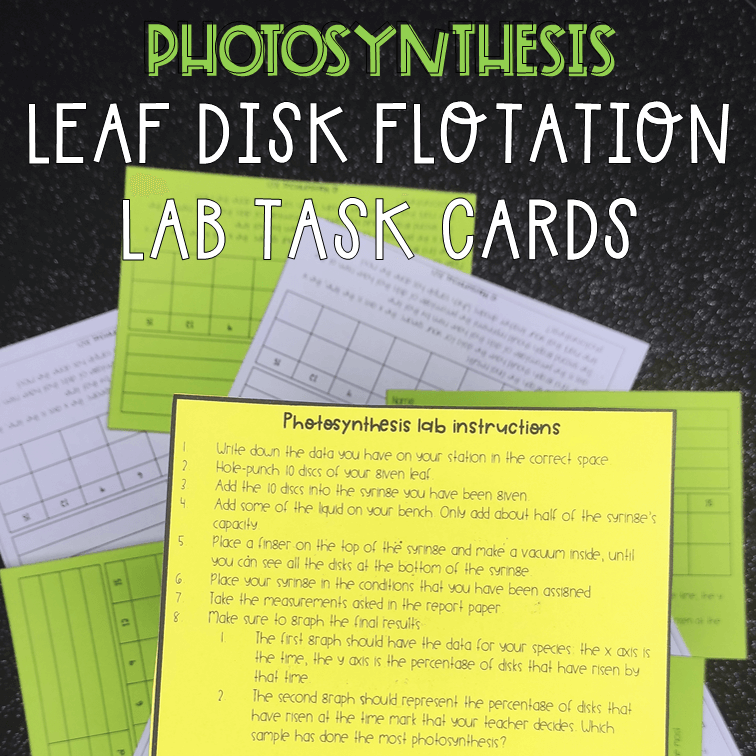 Photosynthesis activity: task cands for a lab