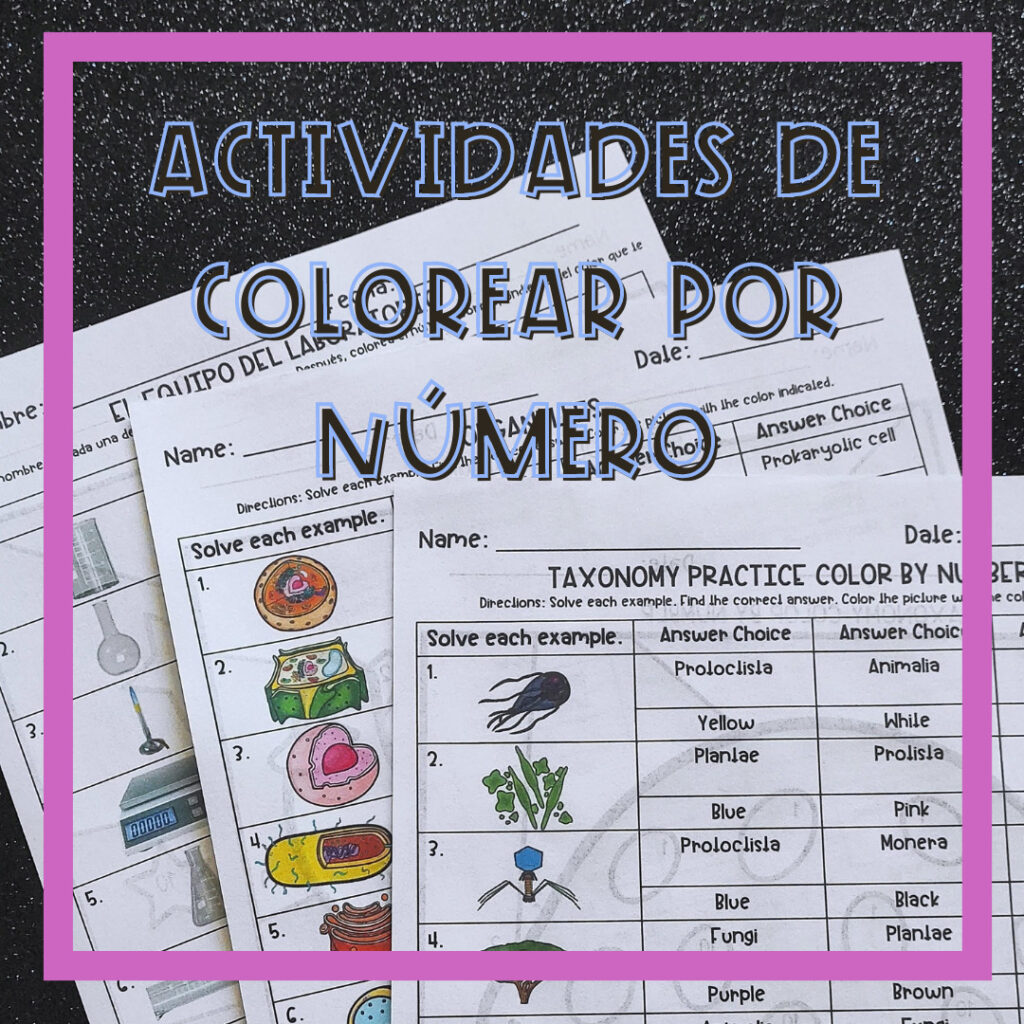 Tutorial escrito de cómo hacer actividades de colorear por número, con ejemplos